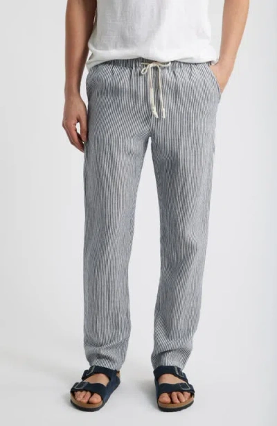 Alex Crane  Bo Linen Drawstring Pants In Gray