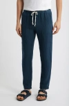 Alex Crane  Bo Linen Regular Fit Drawstring Pants In Purple