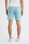 Alex Crane  Bo Linen Drawstring Shorts In Blue