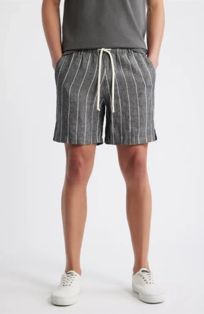 Alex Crane  Bo Linen Drawstring Shorts In Multi