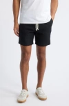 Alex Crane  Bo Linen Drawstring Shorts In Black