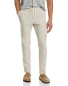 Alex Crane  Bo Linen Regular Fit Drawstring Pants In Bone