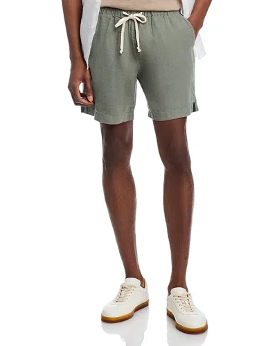 Alex Crane  Bo Slim Fit 6.75 Linen Shorts In Jade