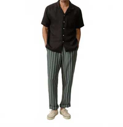 Alex Crane  Bo Stripe Straight Pants In Big Wave In Gray