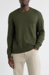 Alex Crane  Campo Merino Wool Crewneck Sweater In Green