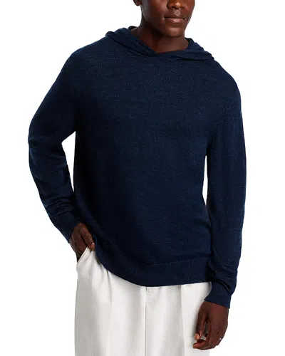 Alex Crane  Campo Wool Sweater Hoodie In Indigo