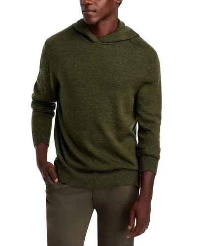 Alex Crane  Campo Hooded Merino Wool Sweater In Green