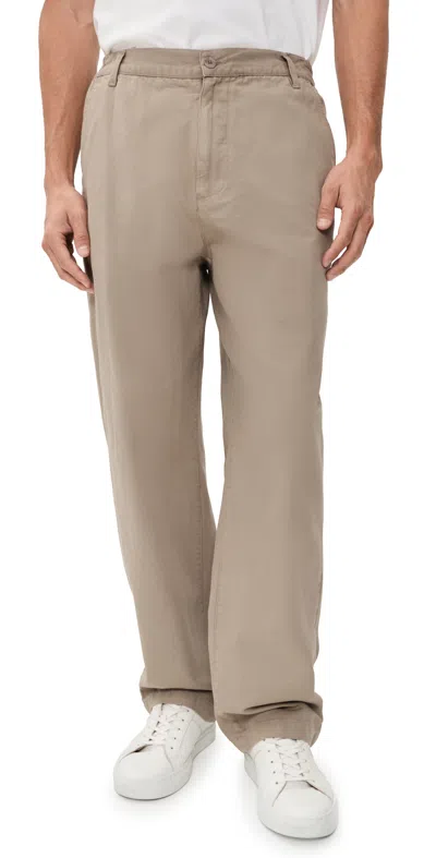 Alex Crane  Canvas Painter Pants Driftwood In Nude