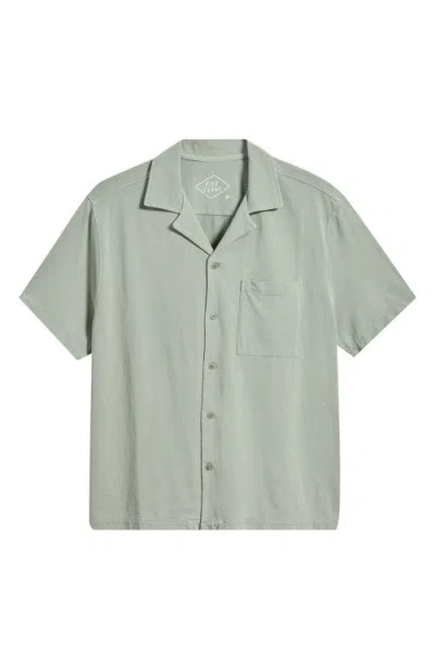 Alex Crane  Caza Featherweight Organic Cotton Camp Shirt In Green