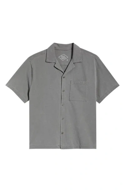 Alex Crane  Caza Featherweight Organic Cotton Camp Shirt In Gray