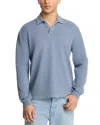 Alex Crane  Caza Long Sleeve Polo Shirt In Blue