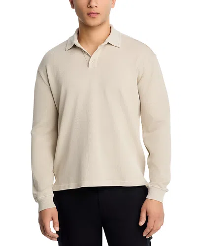 Alex Crane  Caza Long Sleeve Polo Shirt In Neutral