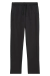 Alex Crane  Caza Organic Cotton Drawstring Waist Pants In Black