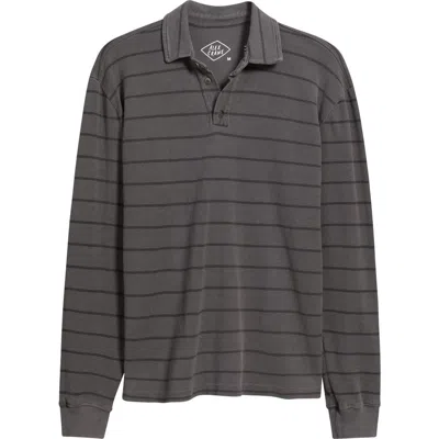 Alex Crane  Caza Rib Organic Cotton Long Sleeve Polo In Multi