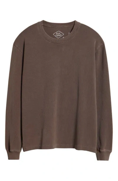 Alex Crane  Caza Rib Organic Cotton Sweatshirt In Brown