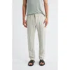 Alex Crane  Cham Linen Straight Leg Pants In Green