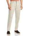 Alex Crane  Cham Regular Fit Linen Pants In Bone