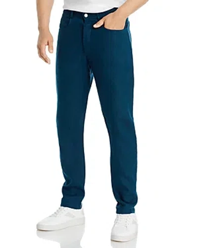 Alex Crane  Cham Regular Fit Linen Pants In Blue