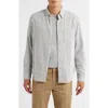 Alex Crane  Cloud Stripe Organic Cotton Flannel Button-up Shirt In Multi
