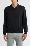 Alex Crane  Feather Organic Cotton Polo Sweater In Gold