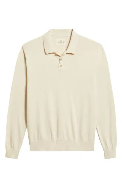 Alex Crane  Feather Organic Cotton Polo Sweater In White