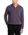 Alex Crane  Feather Organic Cotton Polo Sweater In Purple
