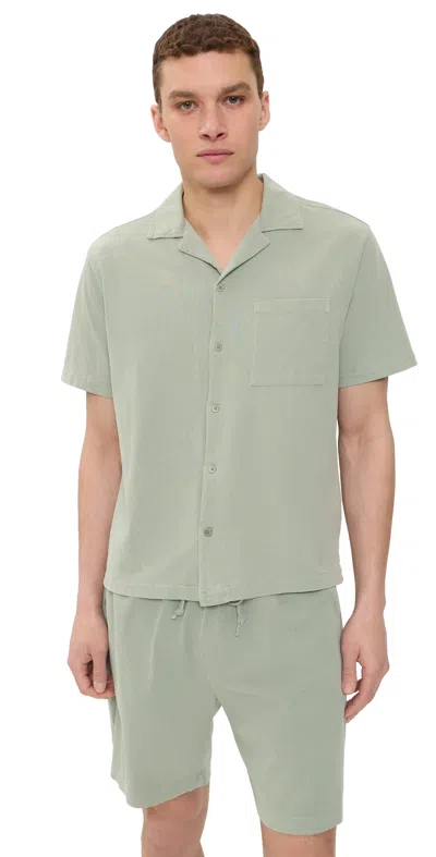 Alex Crane  Featherweight Caza Camp Shirt Riverstone In Green