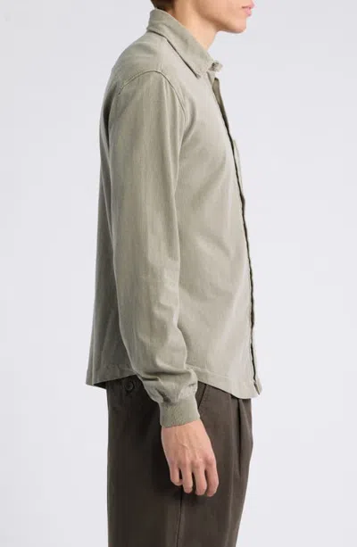 Alex Crane  Featherweight Organic Cotton Shirt In Kelp