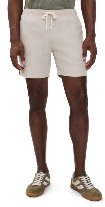 Alex Crane  Linen Bo Shorts 7 Bone In Neutral