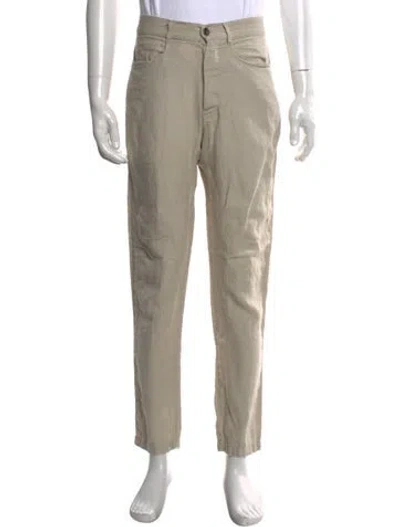 Pre-owned Alex Crane  Linen Chinos In Neutral
