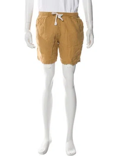 Pre-owned Alex Crane  Linen Jogger Shorts In Brown