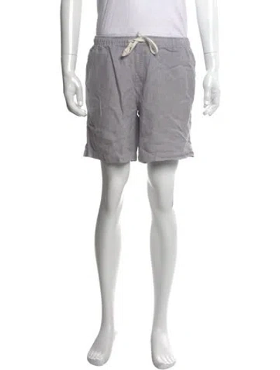 Pre-owned Alex Crane  Linen Jogger Shorts In Gray
