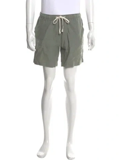 Pre-owned Alex Crane  Linen Jogger Shorts In Green