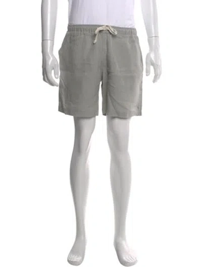 Pre-owned Alex Crane  Linen Jogger Shorts In Grey
