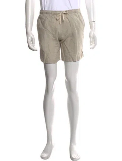 Pre-owned Alex Crane  Linen Jogger Shorts In Neutral