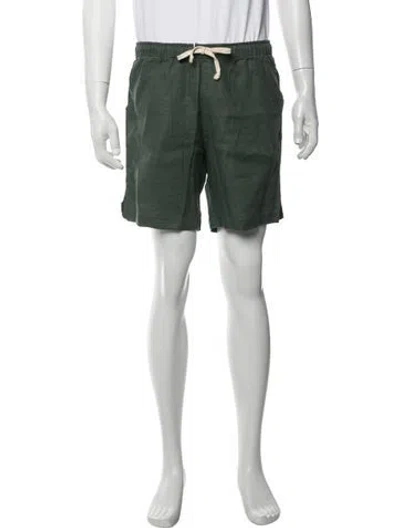Pre-owned Alex Crane  Linen Jogger Shorts W/ Tags In Green