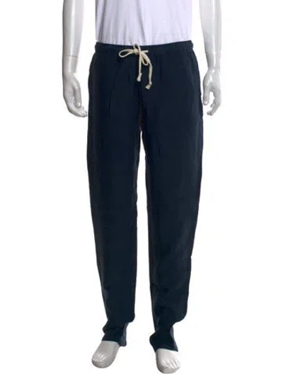 Pre-owned Alex Crane  Linen Pants In Blue