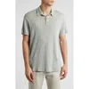 Alex Crane  Linen Polo In Steel