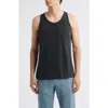 Alex Crane  Linen Tank In Black