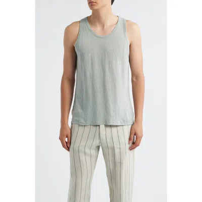 Alex Crane  Linen Tank In Gray