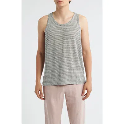 Alex Crane  Linen Tank In Gray