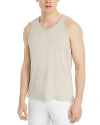 Alex Crane  Linen Tank Top In Bone