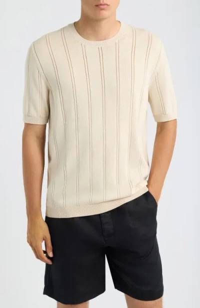 Alex Crane  Lolo Drop Needle Sweater Tee In Neutral
