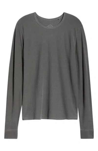 Alex Crane  Long Sleeve Organic Cotton Crewneck T-shirt In Gray