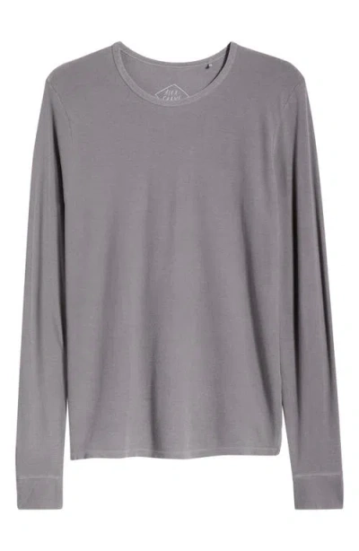 Alex Crane  Long Sleeve Organic Cotton Crewneck T-shirt In Gray
