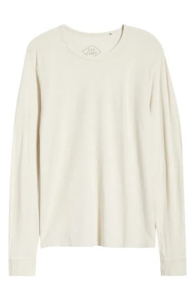 Alex Crane  Long Sleeve Organic Cotton Crewneck T-shirt In White