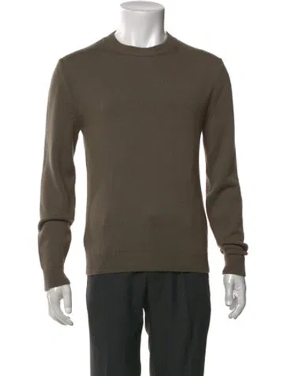 Pre-owned Alex Crane  Merino Wool Crew Neck Pullover In Green