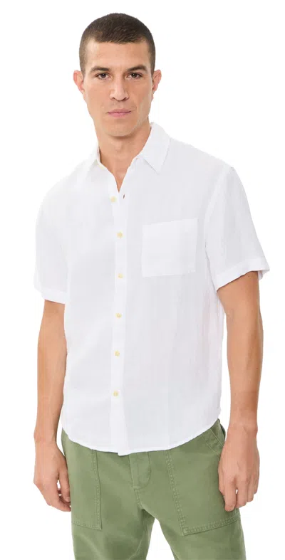 Alex Crane  Ola Button Down Shirt Snow In White