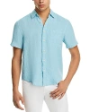 Alex Crane  Ola Regular Fit Linen Shirt In Sky