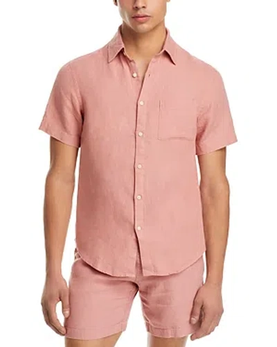 Alex Crane  Ola Regular Fit Linen Shirt In Watermelon